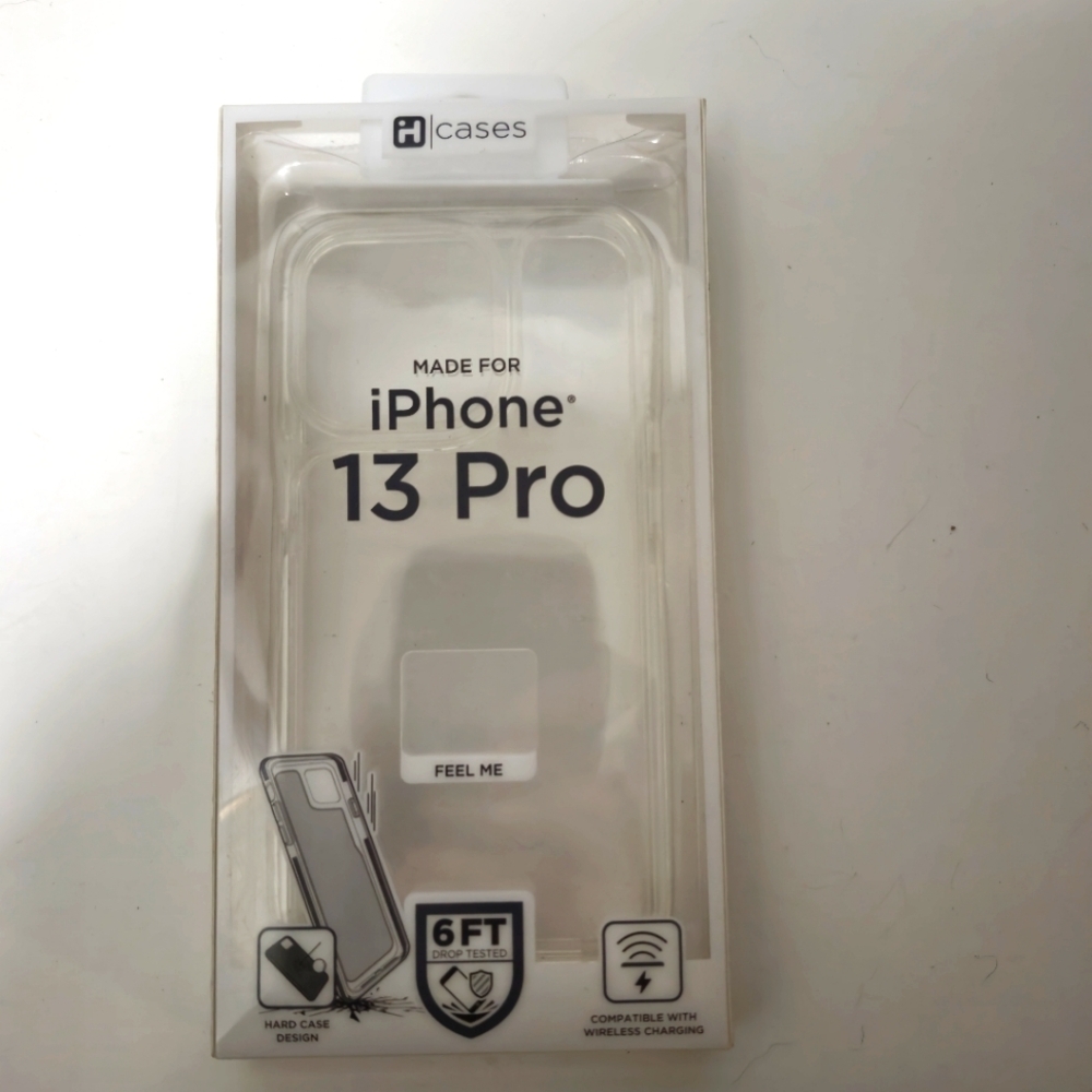 hCases Clear Hard Case for iPhone 13 Pro Apple smartphone cover protection New